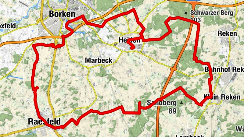 Andere Welten-Tour Heiden - Reken - Raesfeld - Borken / Tagestour Hohe Mark RadRoute