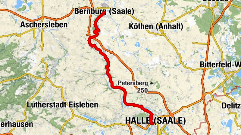 Saaleradweg Halle - Bernburg