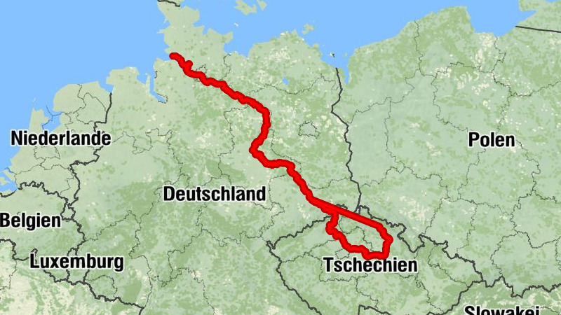 Fernradweg am 22. August 2023