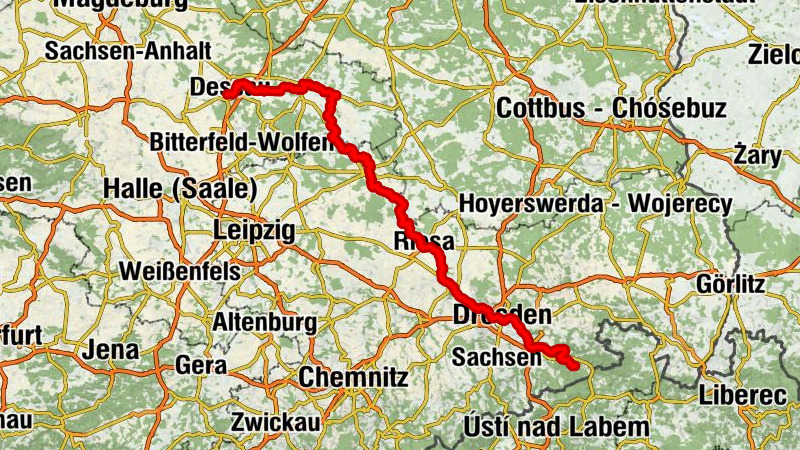 Von Dessau bis zur Dessauer Hütte. (Elberadweg)
