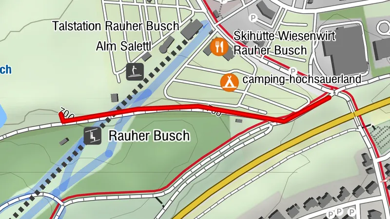 Zubringer Bahnhof - Rauher Busch