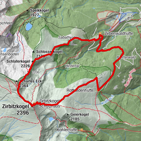 Zirbitzkogelrunde vom Almidyll Sabathy (Sabathyhütte) über Schlaferkogel und Rothaidehütte
