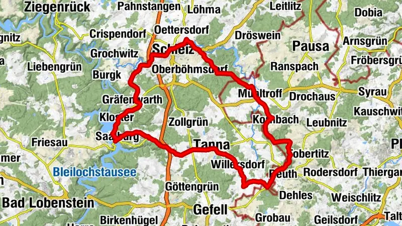 Graveltour Reuth - Saalburg - Schleiz
