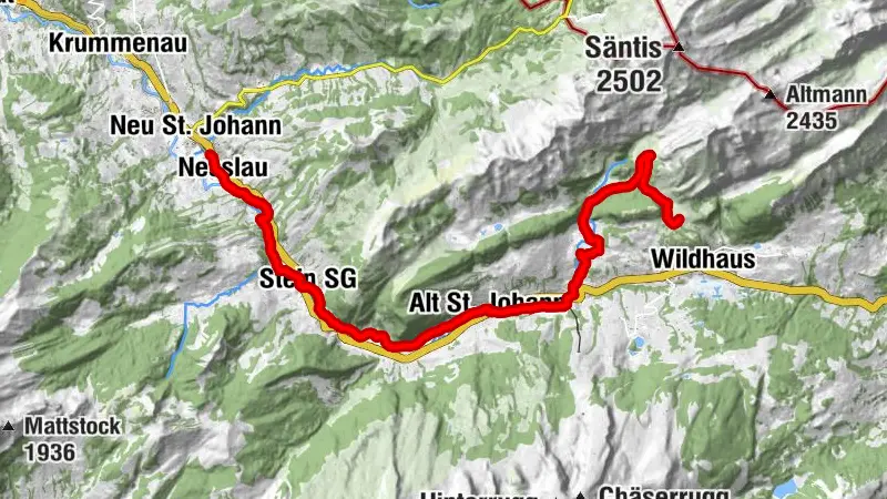 Thur- und Neckerweg, Etappe 1, Wildhaus - Nesslau