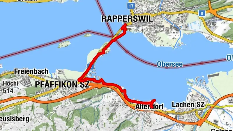 Erlebnisweg Obersee: Rapperswil - Altendorf