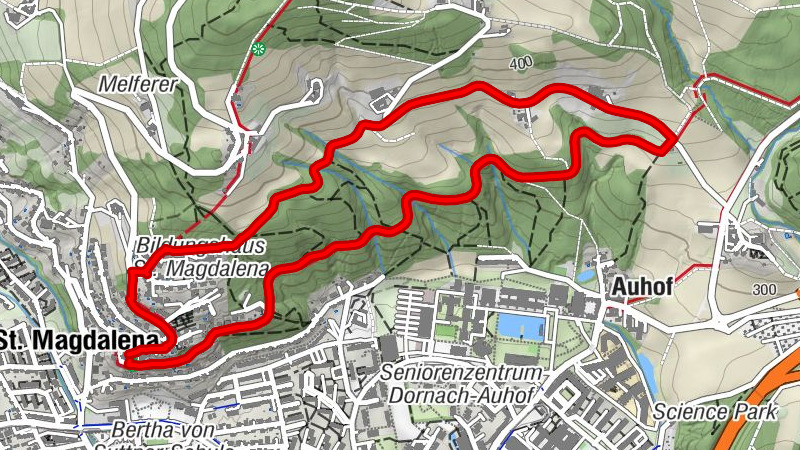 Bahnweg und Schatzweg St. Magdalena