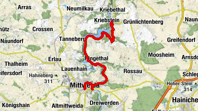 Lutherweg Sachsen von Kriebstein nach Mittweida