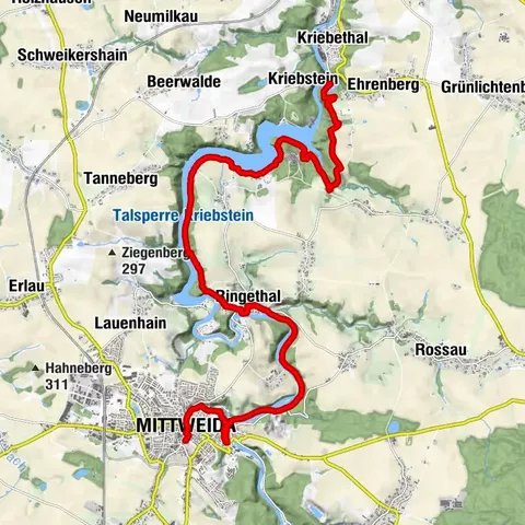 Lutherweg Sachsen von Kriebstein nach Mittweida