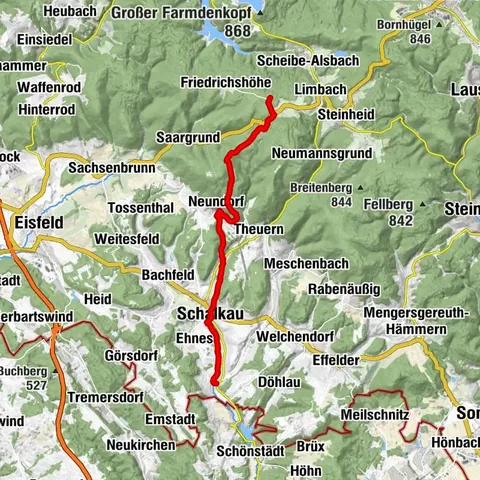 Fränkischer Weg - vom Grünen Band zum Dreistromstein