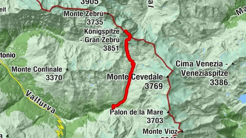 Gran Zebrù de los Forni