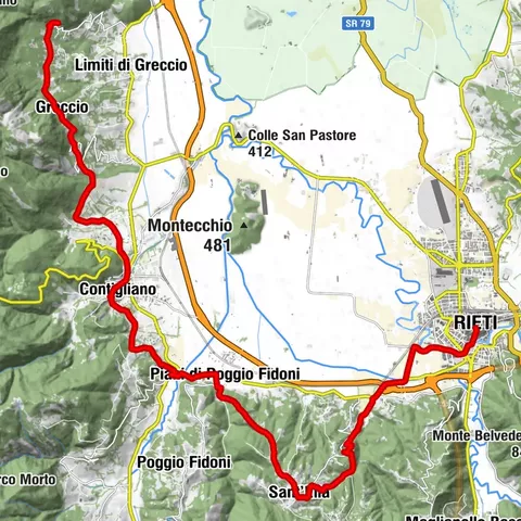 Camino di San Francesco | Etappe 15C Greccio - Rieti