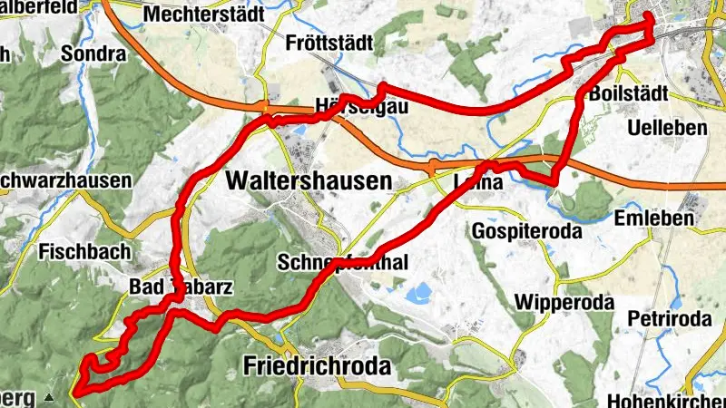 Von Gotha zum Datenberg,Thüringen/Deutschland