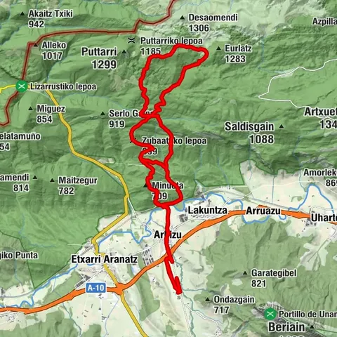 Arbizuko kanpina - Zubaate - Zubaateko lepoa - Mezeriain