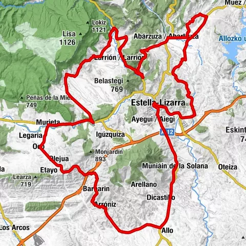 Estella-Lizarra - Crucero de Aramendia - Ermita de San Fausto - Ermita de San Pedro