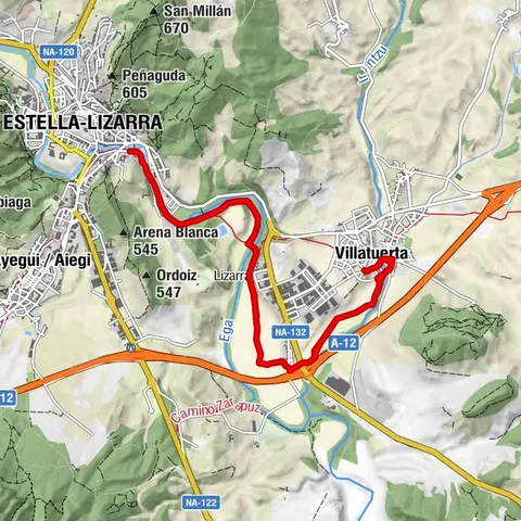 Villatuerta - El Regadío - Noveleta - Estella-Lizarra