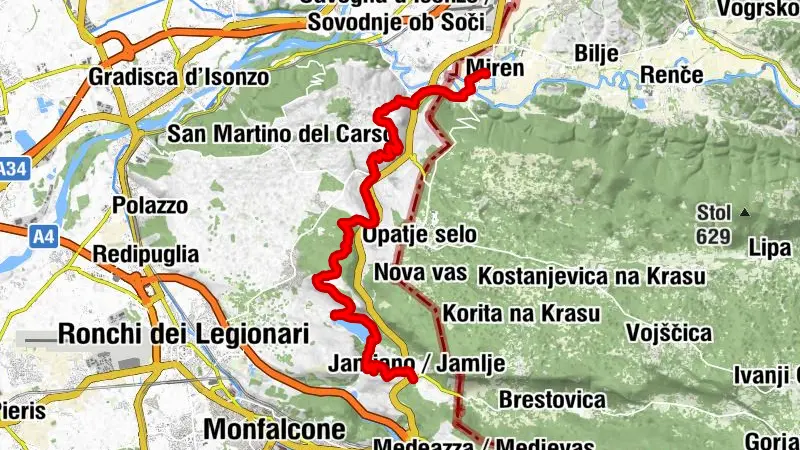 The Carsus Trail, Stage 6: Jamlje / Jamiano – Miren