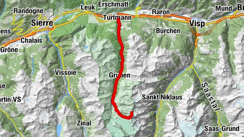 Turtmann-Talweg-Gruben/Meiden-Barrhorn
