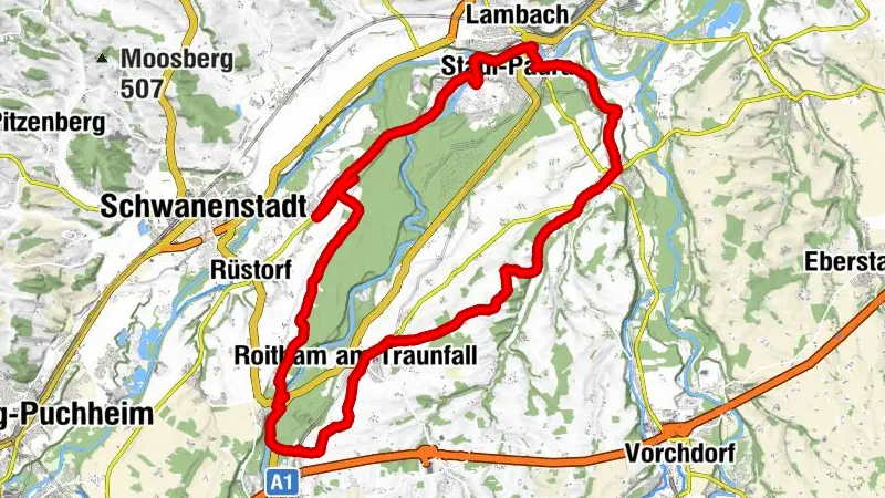 Radtour Bad-Wimsbach - Traunfall Runde