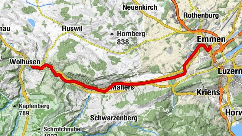 Emmenuferweg Etappe 4: Wolhusen-Emmenbrücke