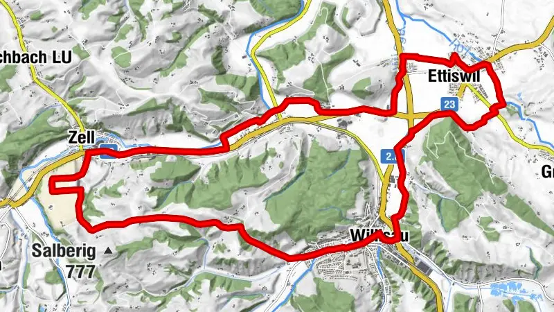 Rundtour Willisau - Wasserschloss Wyher - Alberswil