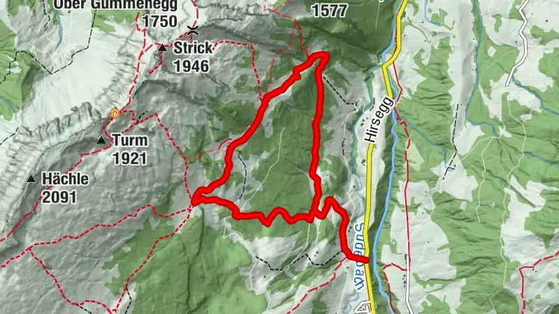 Hirsegg - Bodenhütte - Hirsegg