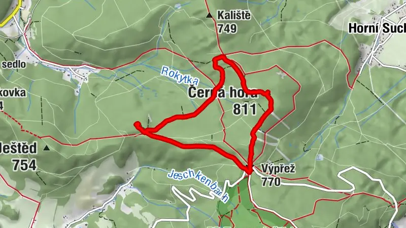 Výpřež, Černá hora, Dánské kameny