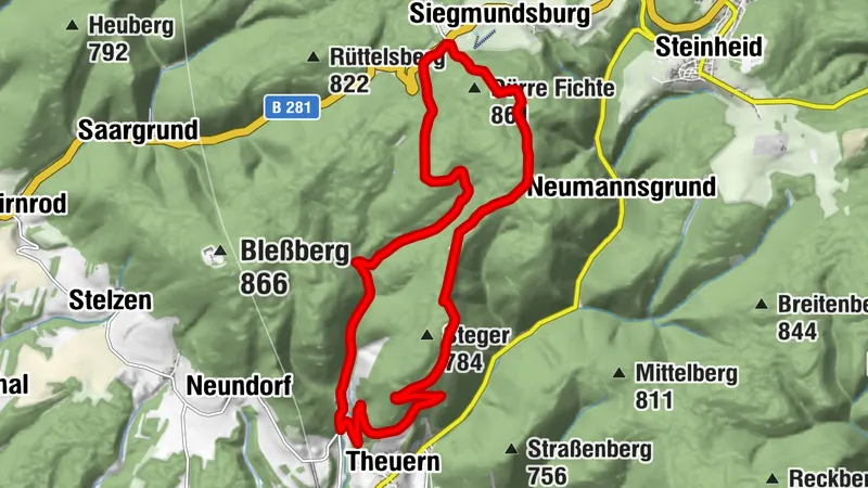 Ferienpark Thüringer Wald - Steger - Dürre Fichte - Werra-Quelle - Truckenthaler Wasser