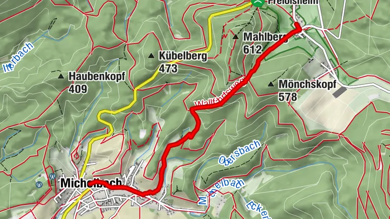 Wallfahrtsweg Michelbach - Moosbronn