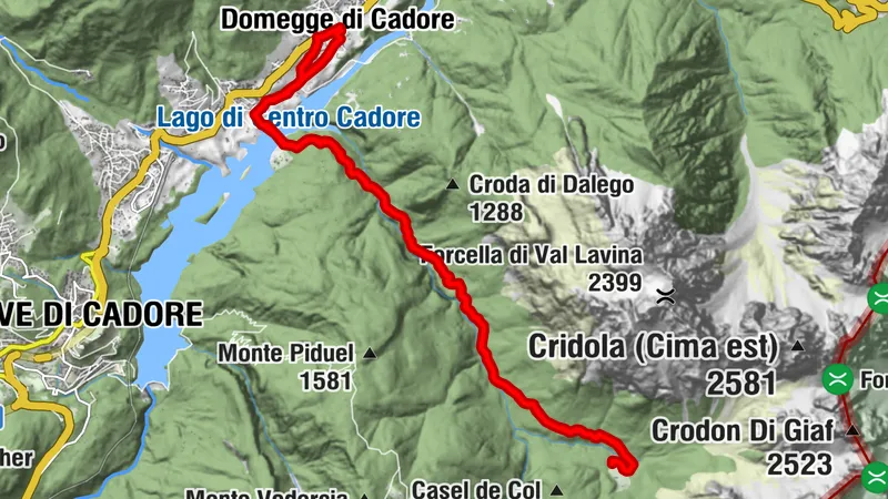 De Domegge a Rifugio Padova