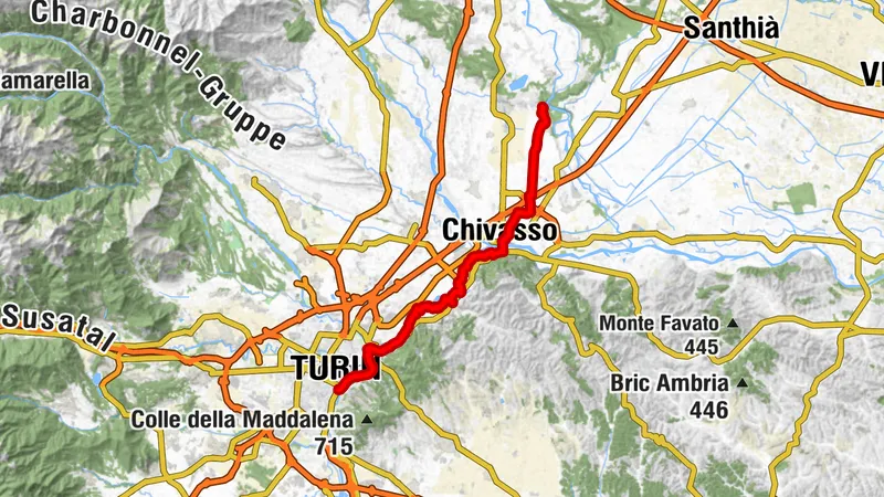 Fin de semana en bicicleta por Turín Turín - Ivrea - Etapa 1