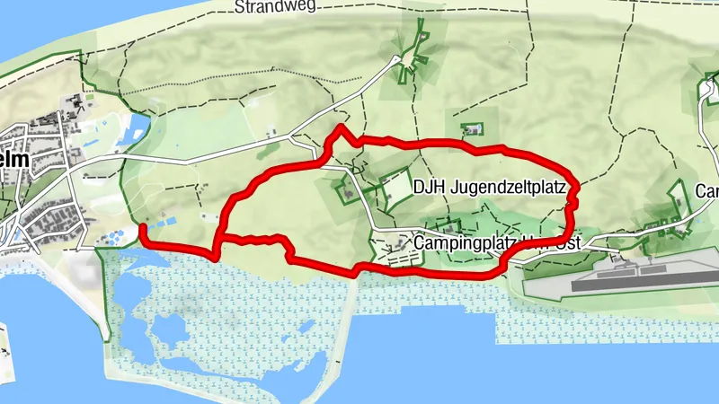 Reitweg "Runde Planetenpad-Dünensender-Golfplatz"