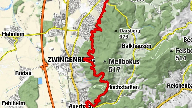 Bergsträßer Burgensteig - Etappe 2: von Seeheim-Jugenheim nach Bensheim-Auerbach