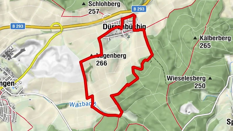 Bretten/Dürrenbüchig: Hügelstürmerwege