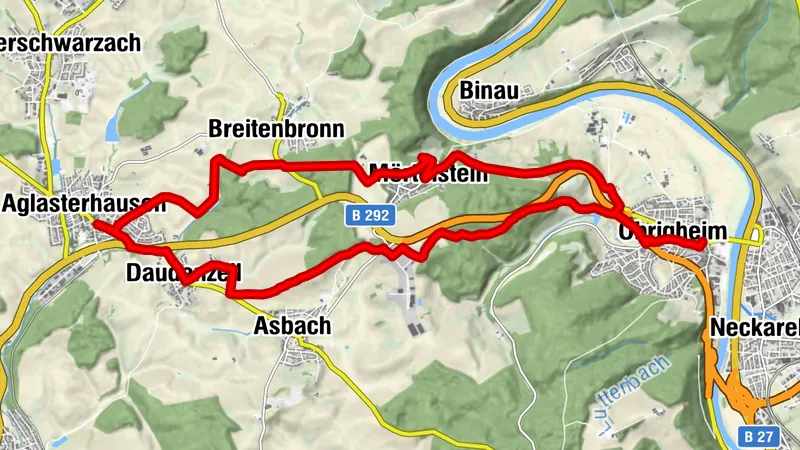 Vom Heldenweg zum Neckartal