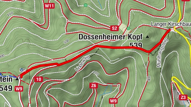 Weißer Stein Wanderung, Dossenheim