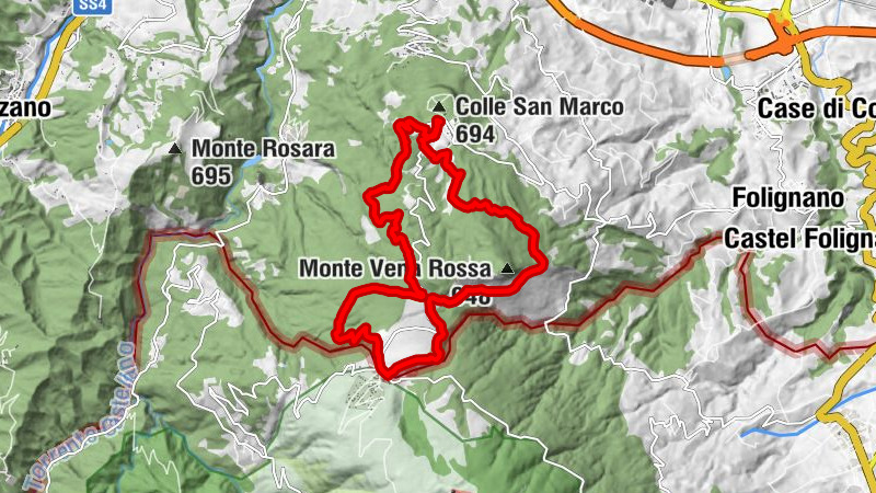 Trail colle San Marco