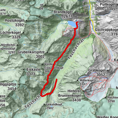 Fuldauer Höhenweg zum Taschachhaus