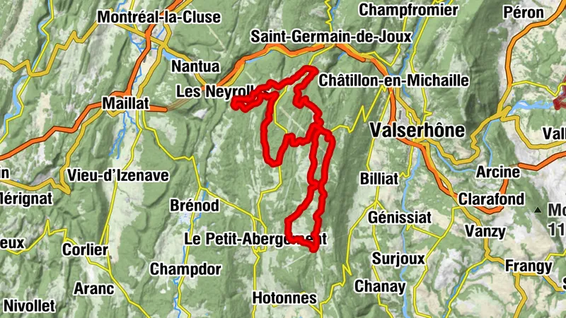 E-mountain bike loop - Le grand tour du plateau de Retord - Espace FFC Ain Forestière