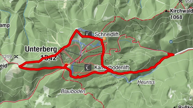 Unterberg Aufstieg + Wanderung am Bergkamm