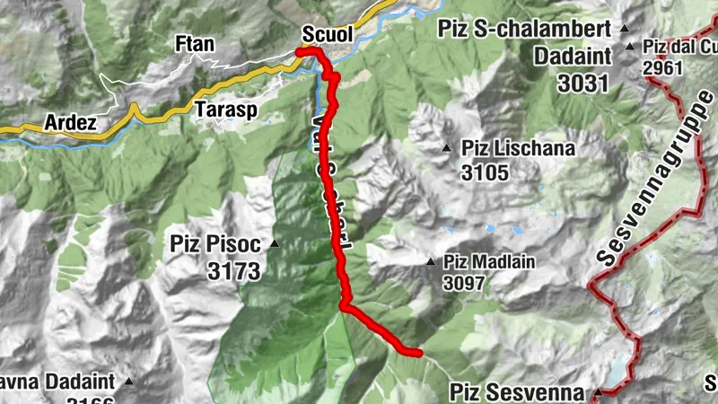 43.03 S-charl - Scuol, Camino de Santiago de los Grisones