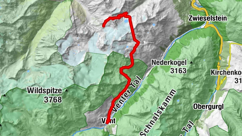 Europäischer Fernwanderweg - E5 – Königsetappe – Von der Braunschweiger Hütte nach Vent (Alternativroute)