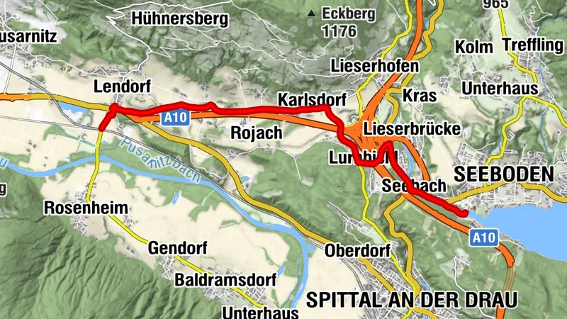 Umleitungsalternative vom Drauradweg nach Seeboden