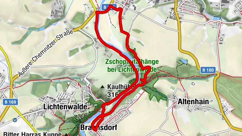 Zschopautal Braunsdorf Harrasfelsen Braunsdorf