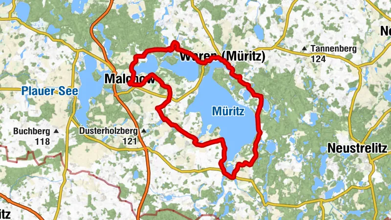 Waren/Müritz Schritt für Schritt  100 km