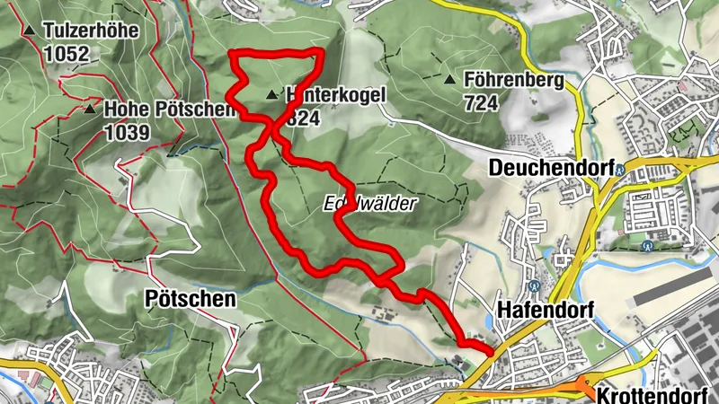 Von Kapfenberg-Hafendorf zum Hinterkogel Rundwanderung