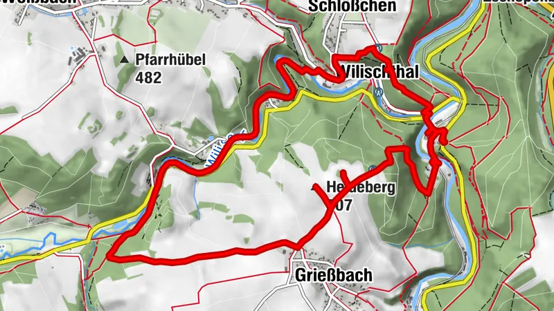 Teil vom Thumer Schmalspurnetz und 1000 er im Erzgebirge im Blick - um Willischthal