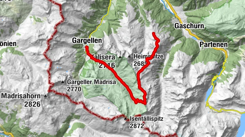 Gargellen - Vergaldner Joch - Madrisella - Versettla Bergstation