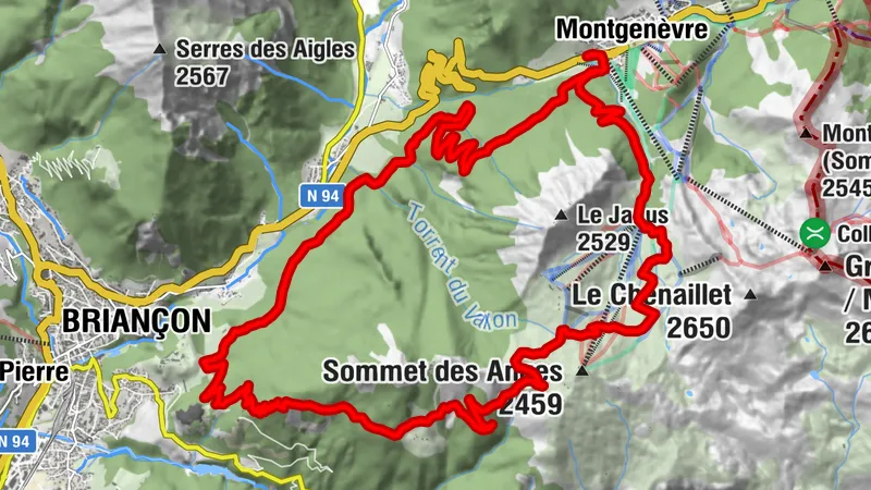 Montgenèvre - Montgenèvre via col des Gondrans fort des têtes