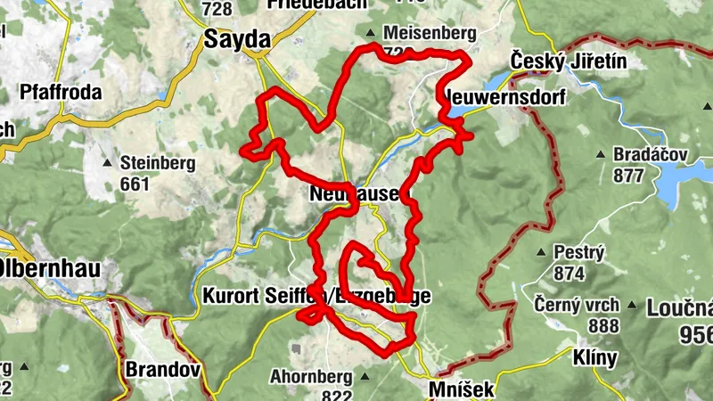 Blockline Miniloop Seiffen-Neuhausen- Cämmerswalde-Kreuztanne Sayda-Neuhausen