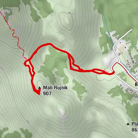 Breze, Mali Rujnik 904m